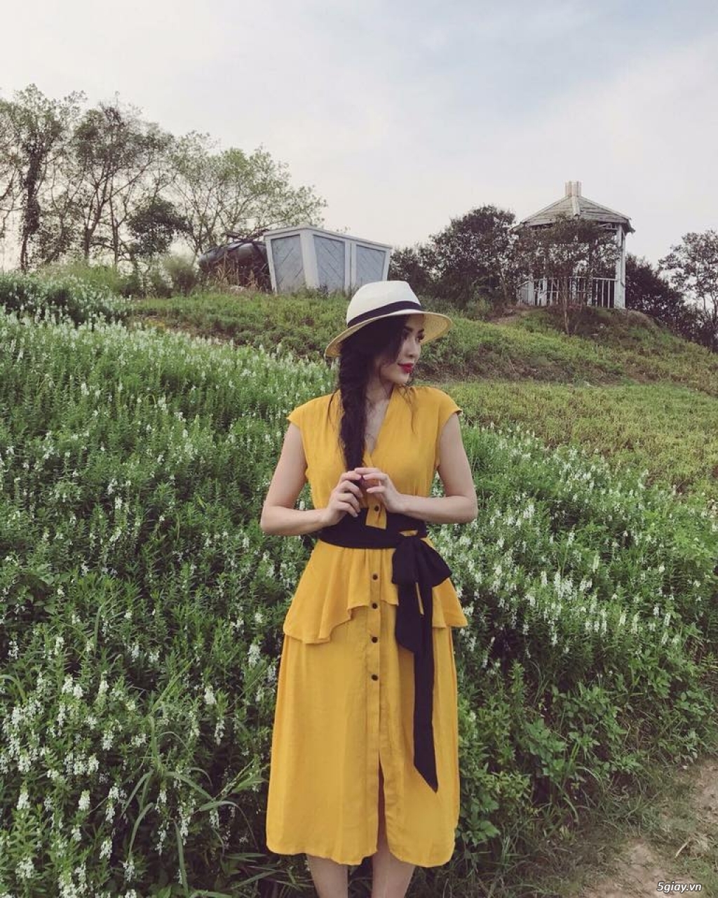 Meola Dress. Đầm nơ thắt eo - 2