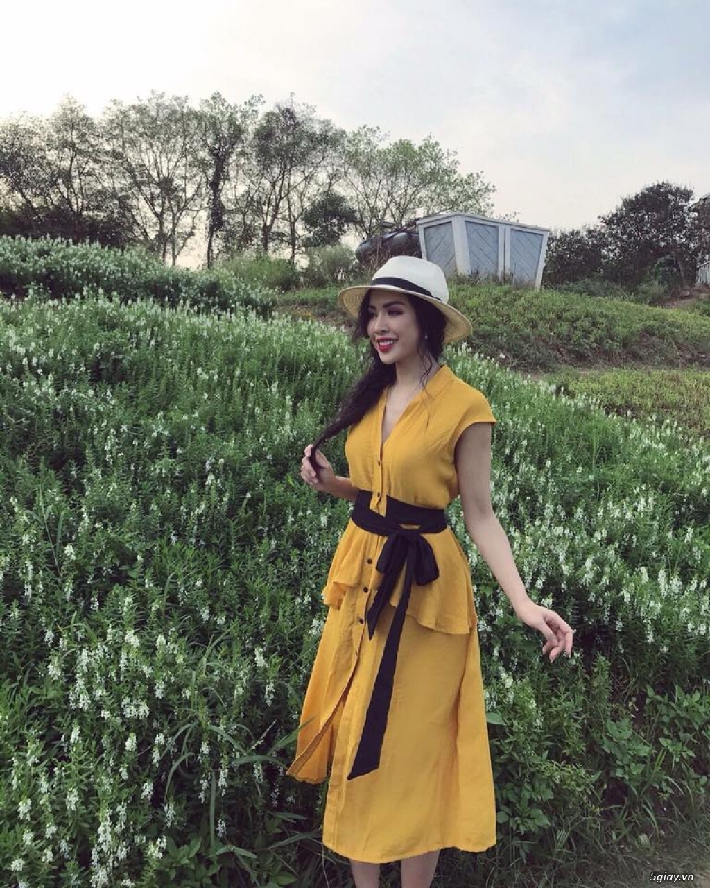 Meola Dress. Đầm nơ thắt eo - 1