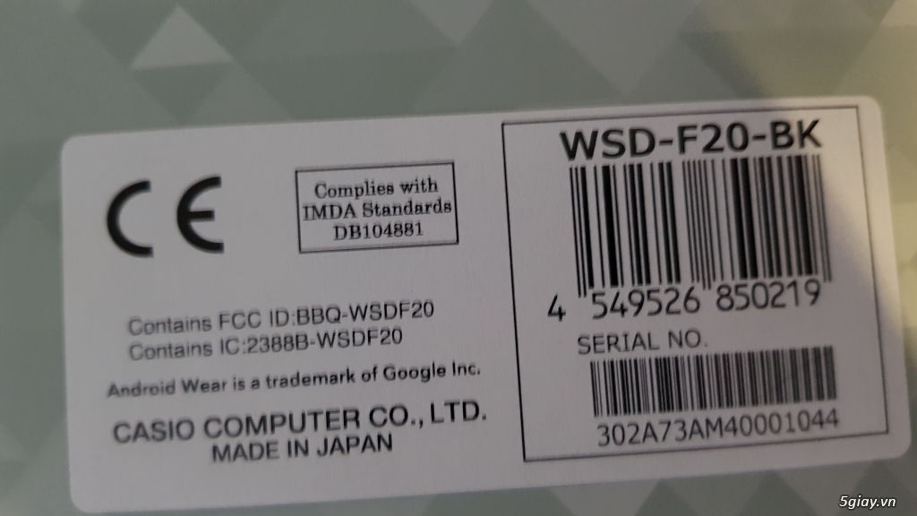 SMART WACH CASIO PRO TREK WSD F20 - 1