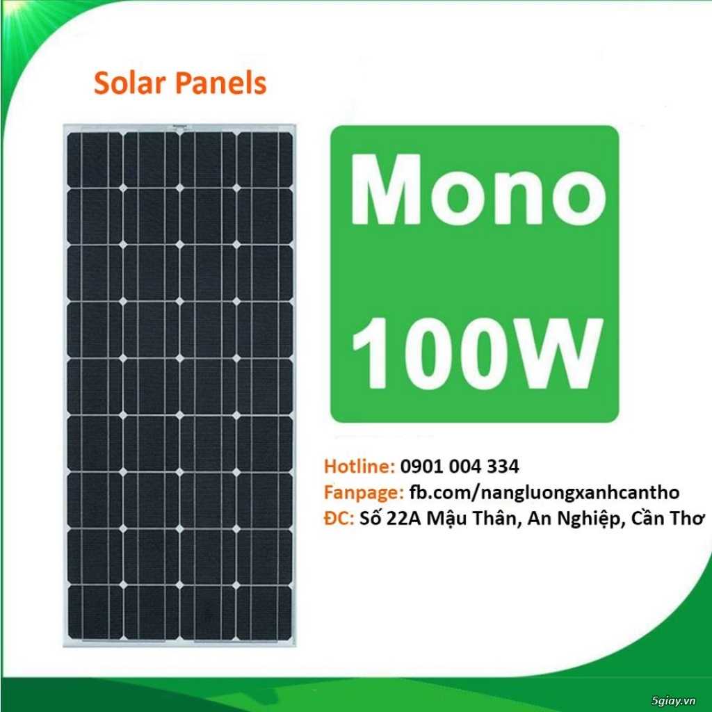 Tấm Pin Năng Lượng Mặt Trời 100W - 43