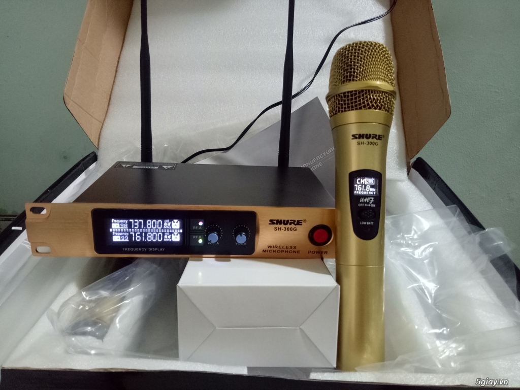 Micro karaoke không dây Shure SH-300G ko dây !!! - 4