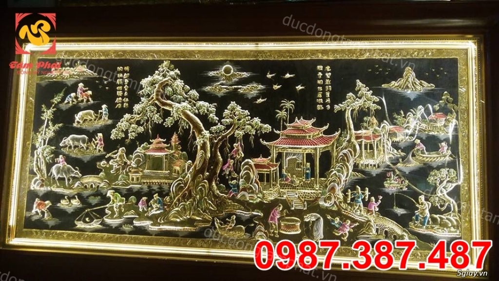 Tranh đồng quê kích thước 1m7*90cm - 1