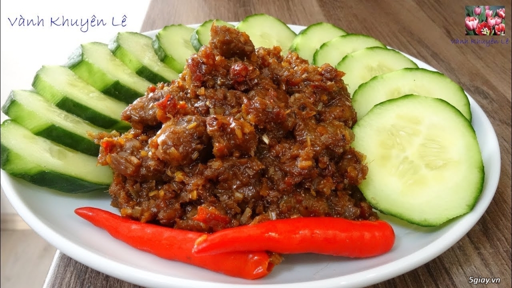 Thịt ba rọi xào mắm ruốc | 5giay