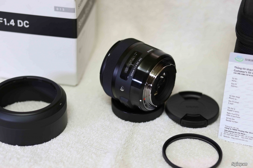 Lens Sigma 30 F1.4 ART Shriro for Canon 99.9% còn BH 1/2019 - 3
