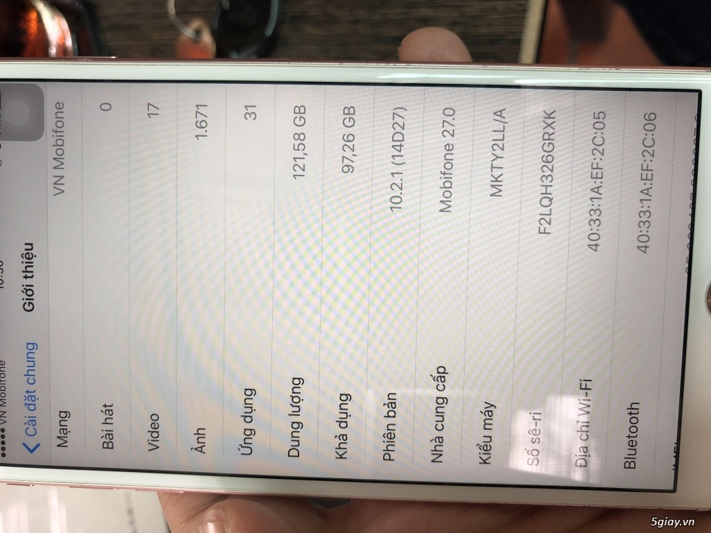 Can bán Iphone 6S Plus Rose 128Gb , hàng USA , Full phụ kiện - 5