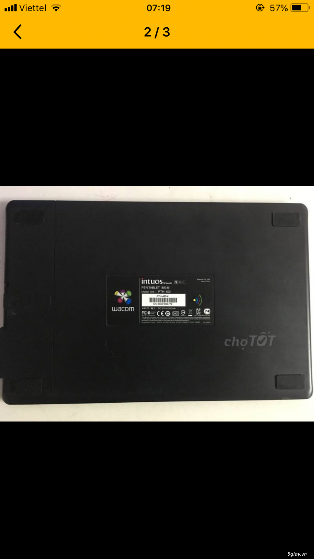 Thanh ly wacom intous 5 pth-450