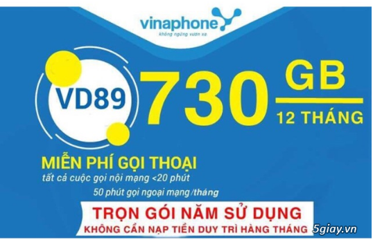 Sim 4G Vina VD89 - Miễn phí 12 tháng KHÔNG nạp tiền - 6