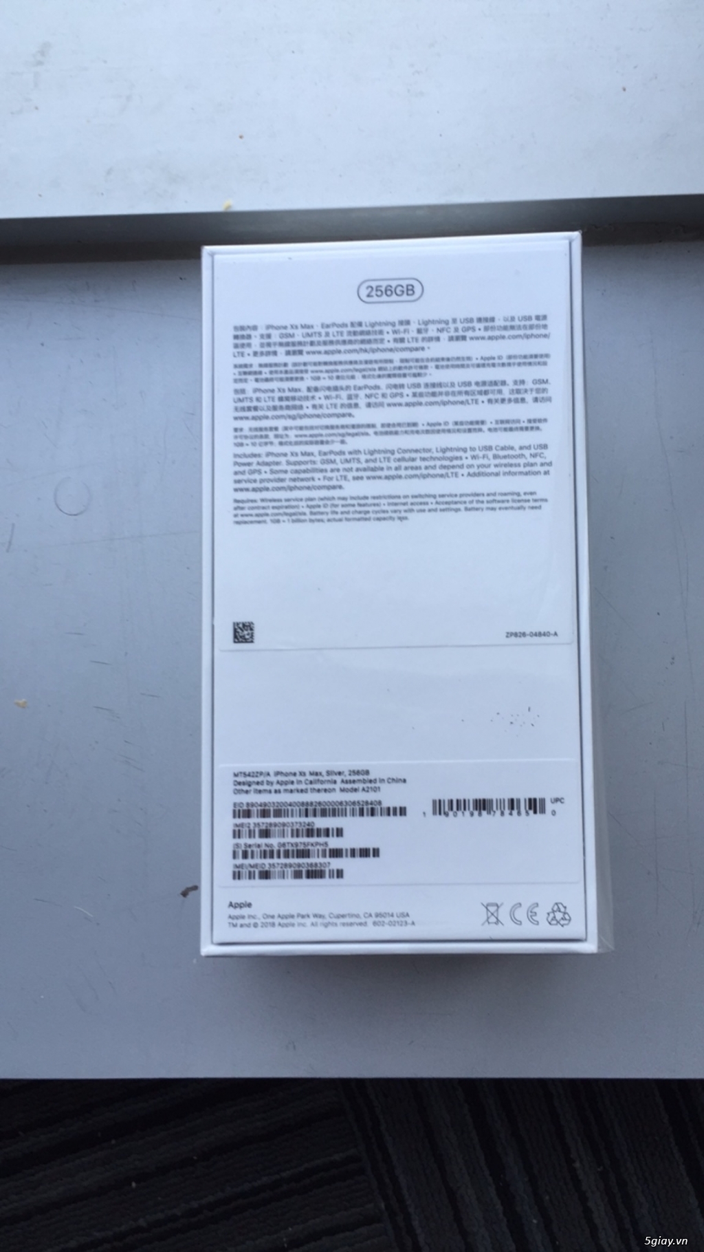Bán iPhone xs Max 256gb silver singapore