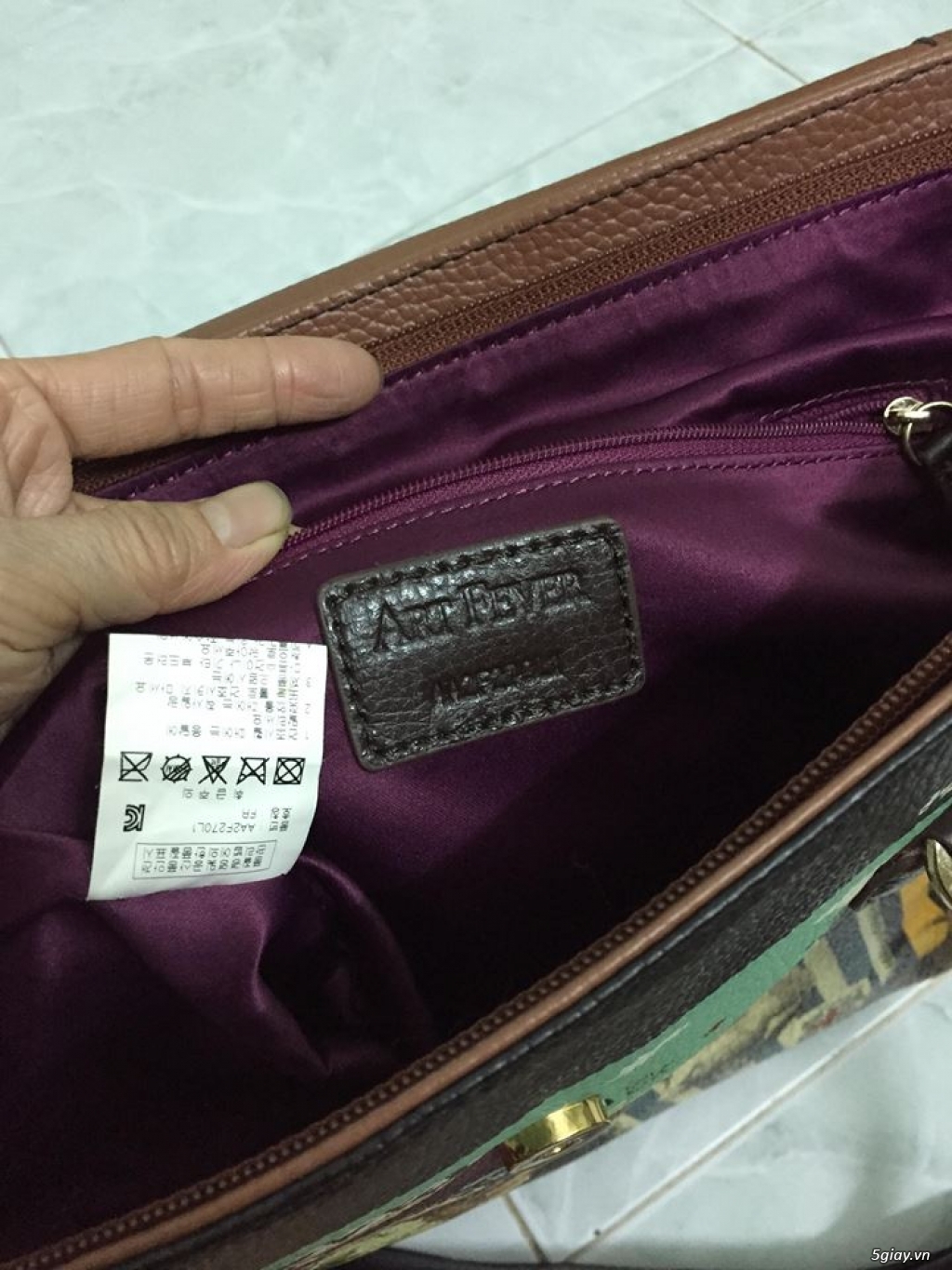 Thanh lý túi công sở hiệu Art Fever của Hàn Quốc có mã code, còn mới - 6