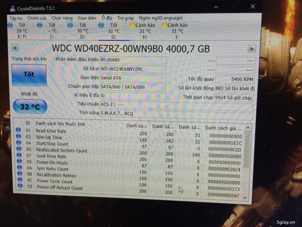 Bán hdd wd blue 4tb tphcm