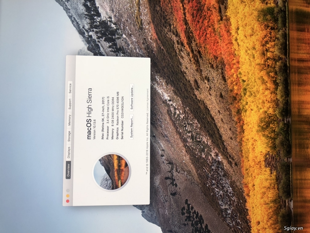 iMac 5K 2017 MNE92 nguyên zin 97-98% còn bảo hành dài - 2