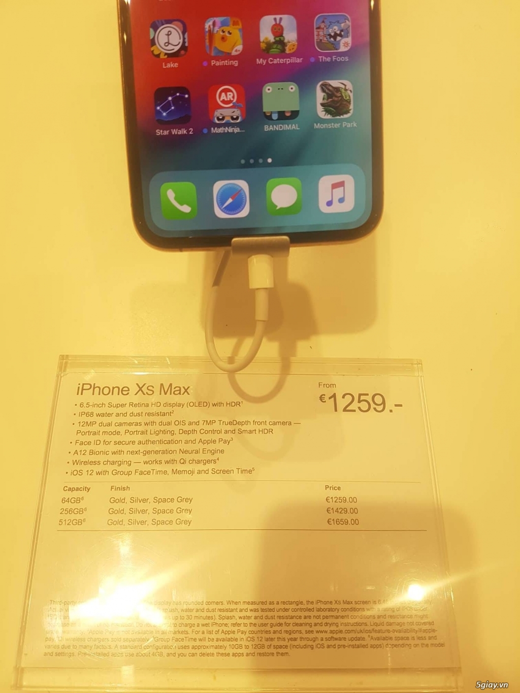 Iphone xs max 64gb gold nguyên seal giá rẻ - 3