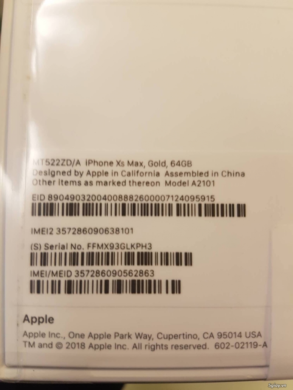 Iphone xs max 64gb gold nguyên seal giá rẻ - 2