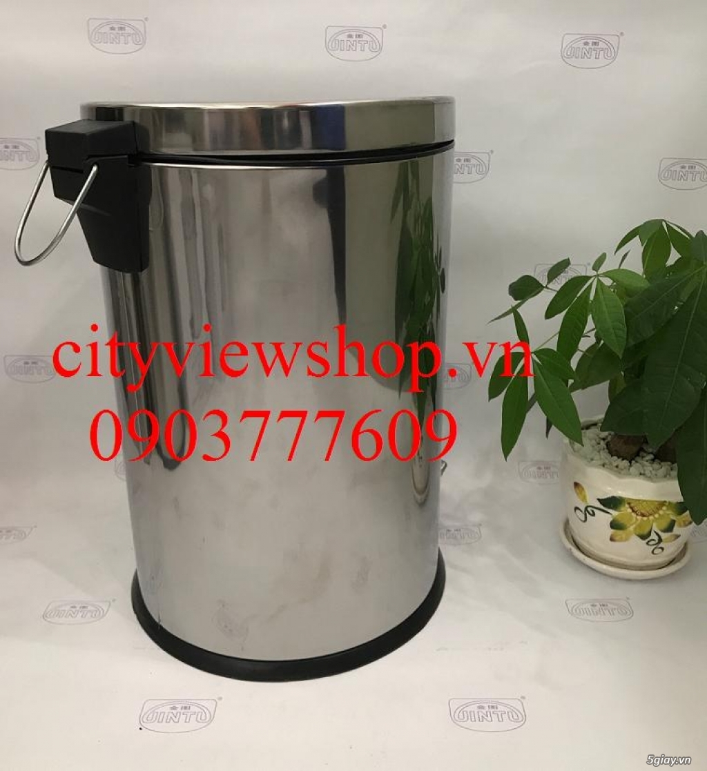 Cityviewshop: Chuyên bán các loại thùng rác Inox đạp chân 12 lít - 1