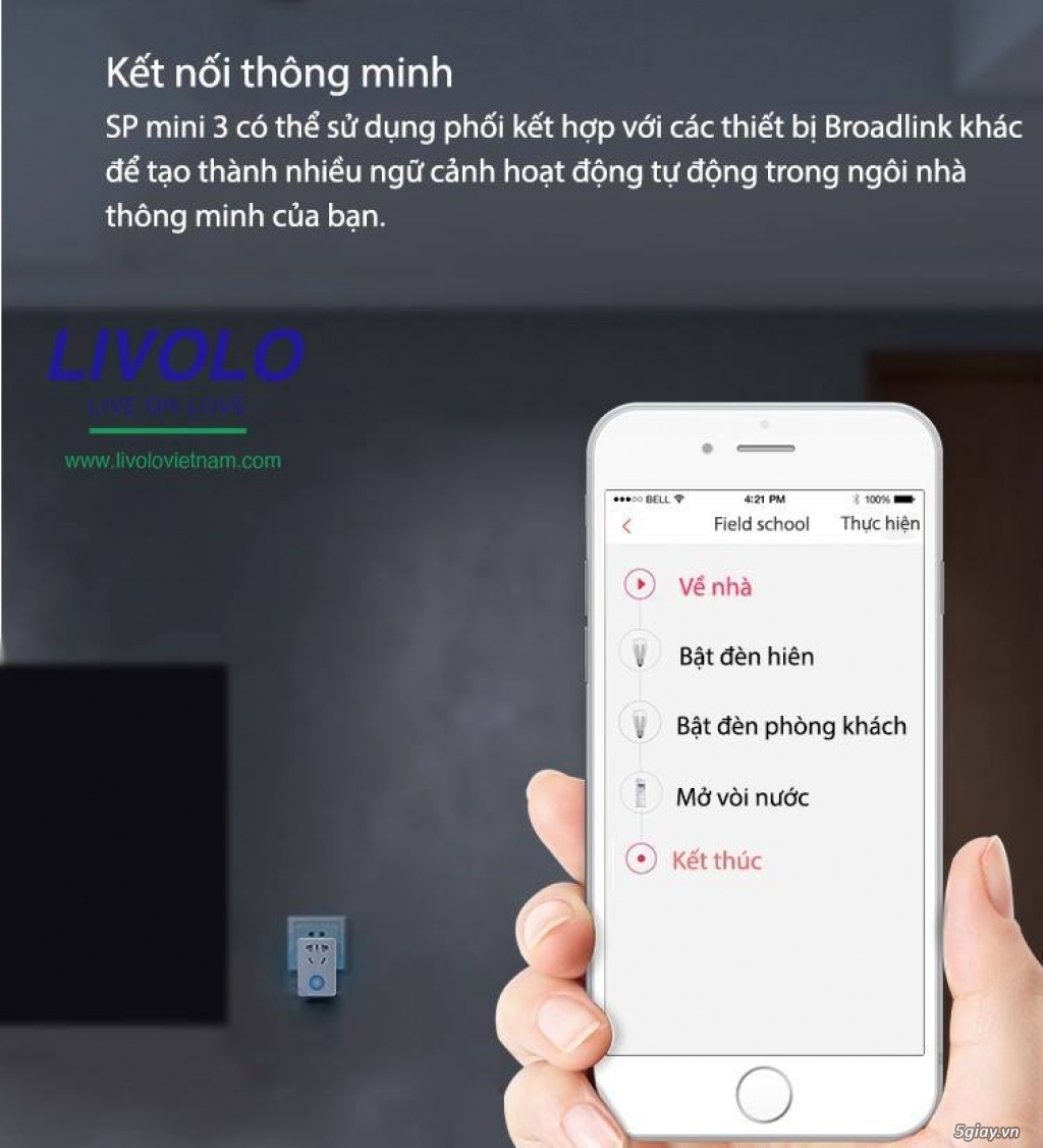 Ổ cắm wifi thông minh WiFi Broadlink SP3 mini - 4
