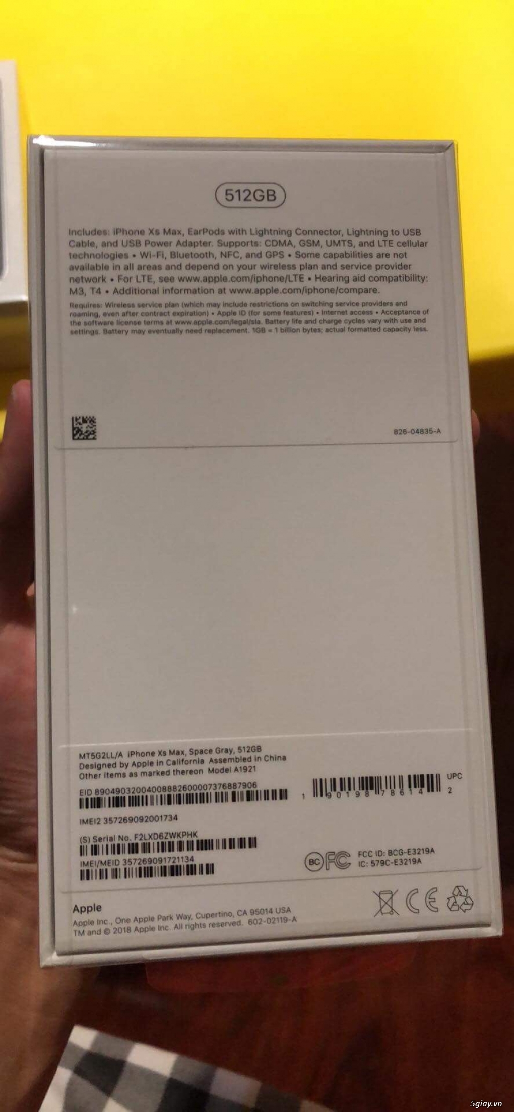 Bán Iphone xs max 512 Gb, phien ban my,unlock, phien ban my - 2