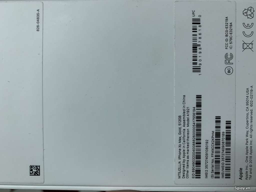 Iphone Xs Max 512g Gold seal máy Mỹ, 7+ 99% máy mỹ zin 100% - 2