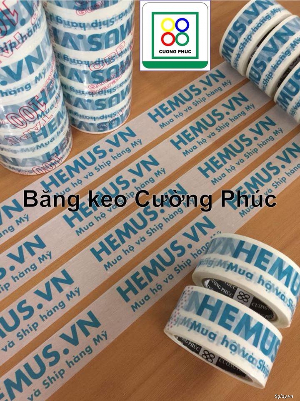 NHẬN IN BĂNG KEO LOGO SỐ LƯỢNG ÍT 120 CUỘN - 15