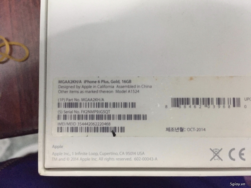 Iphone 6+ gold fullbox