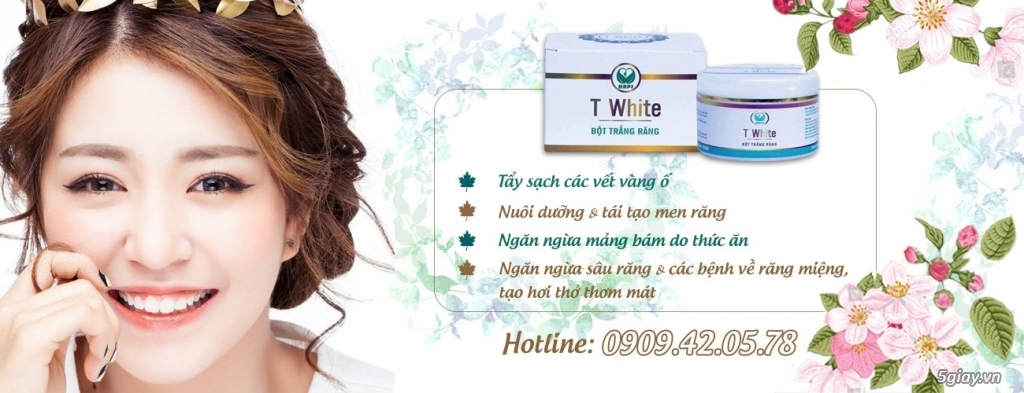 Bột làm trắng răng thơm miệng T White Gò Vấp
