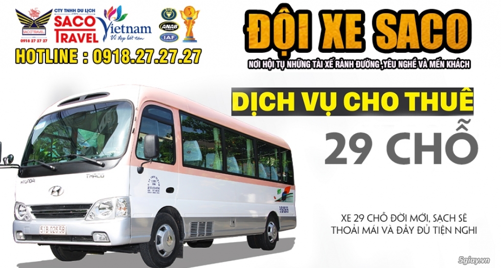Cho thuê xe 29 chỗ | Saco - 1