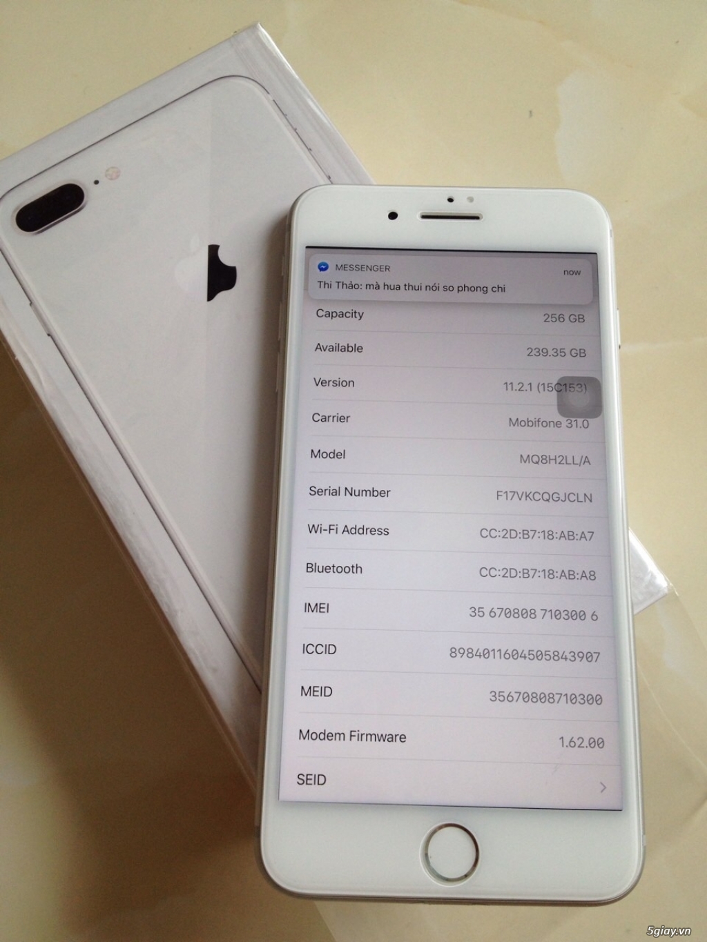 Bán iphone 8plus USA 256GB máy đẹp 99% - 1