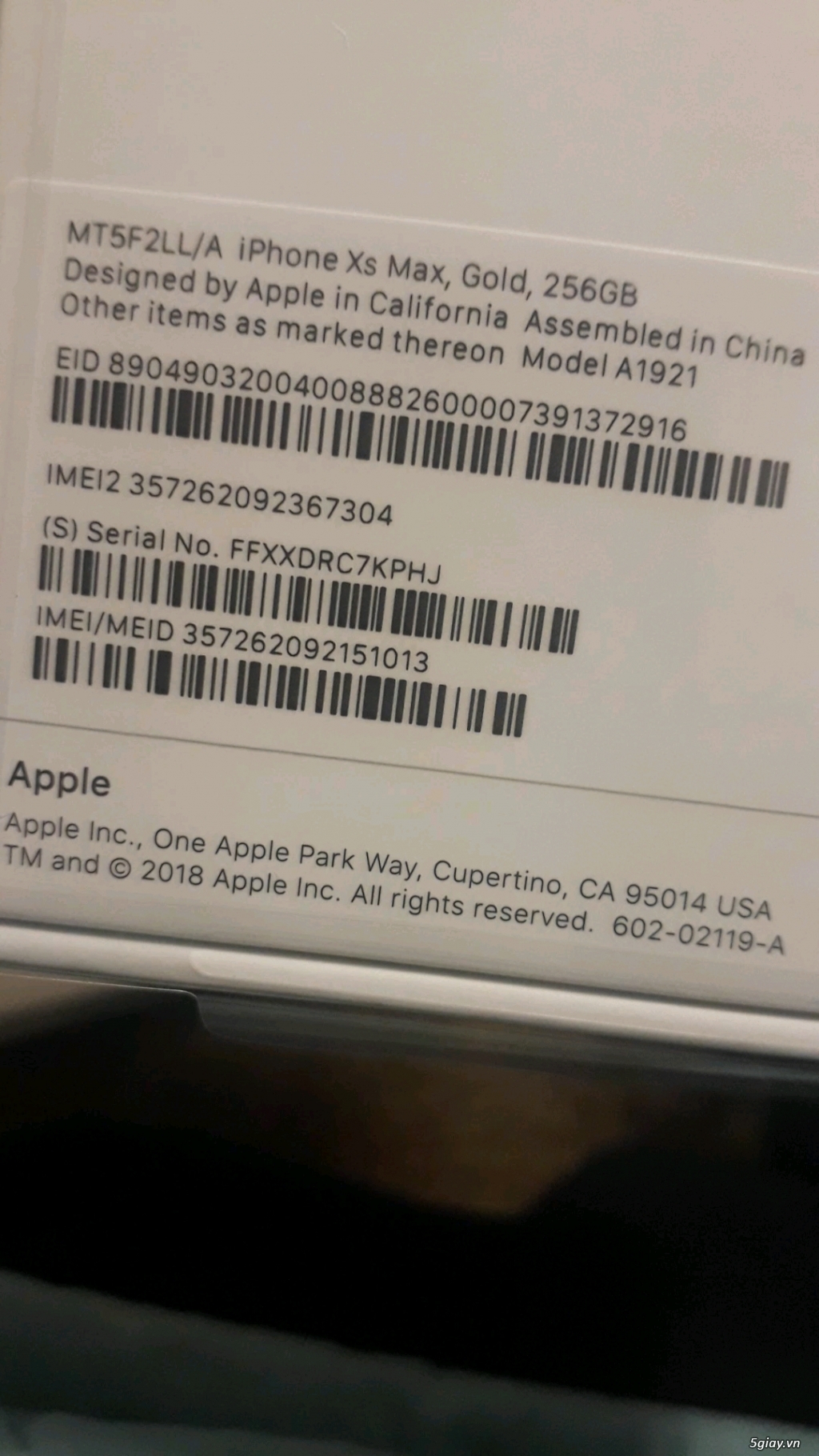 Bán Iphone Xs Max quốc tế 256gb Vàng, hàng Mỹ vừa về - 3