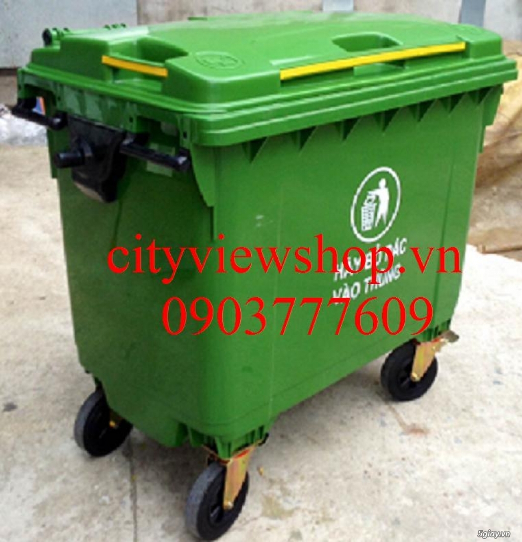 Thùng rác nhựa công nghiệp 660 lít | 5giay