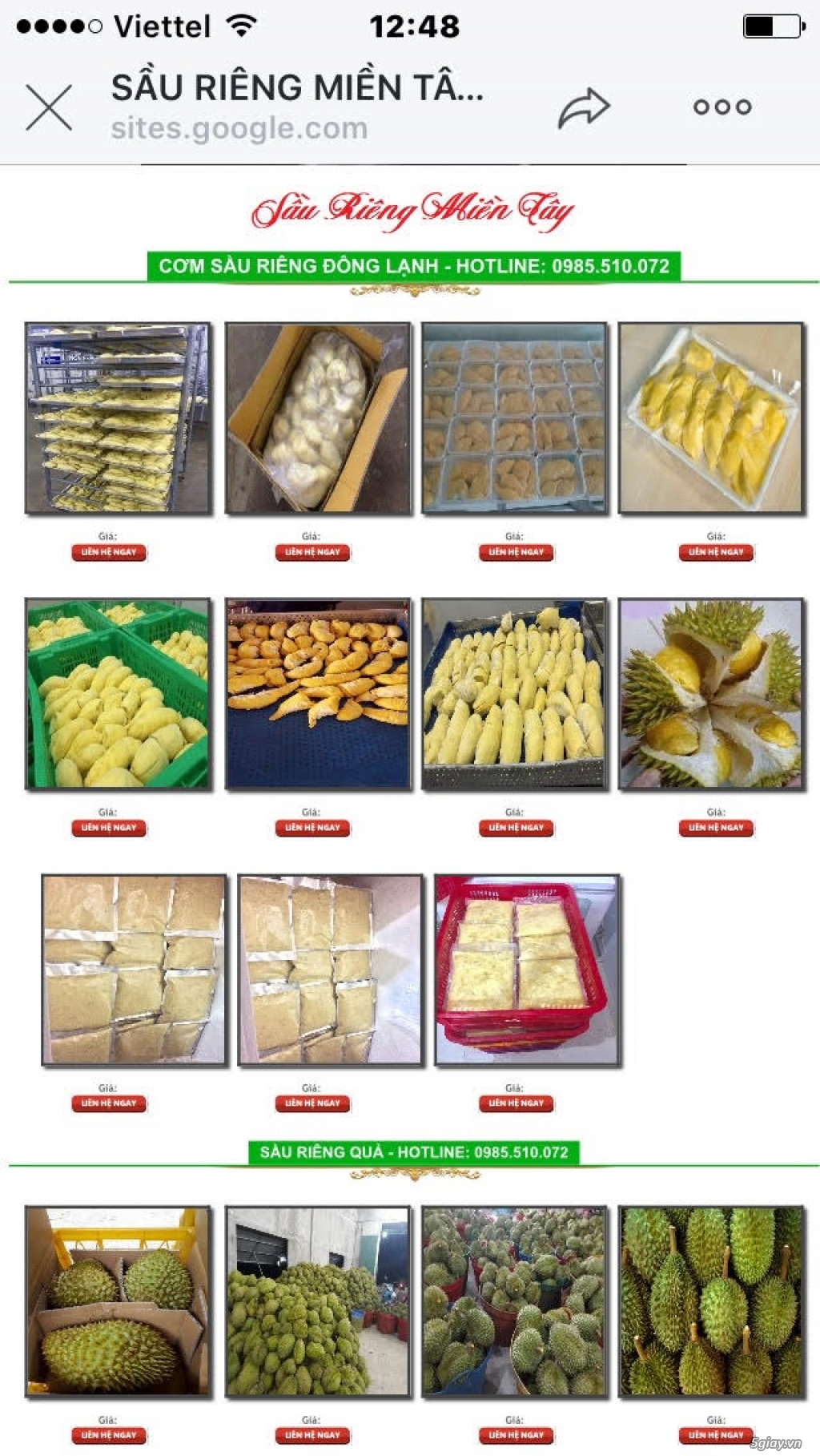 sầu riêng đông lạnh tphcm