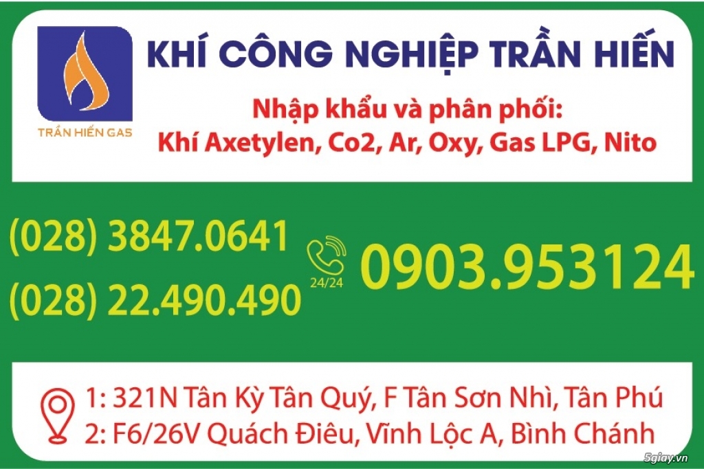 Chuyên kinh doanh khí công nghiệp ( Oxy y tế, Ar, Nitơ, Co², Acetylen ... ) - 36