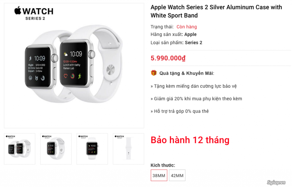 Apple Watch Series 3 (GPS + LTE) đủ màu, nguyên seal LL/A chưa active hổ trợ trả góp 0% - 2
