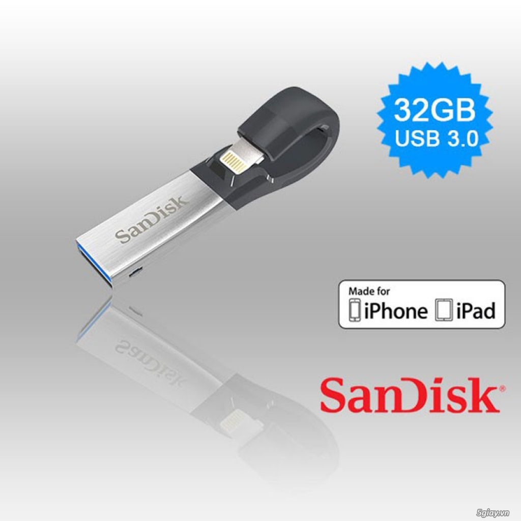 Bán USB Sandisk iXpand 3.0 cho Iphone, Ipad...