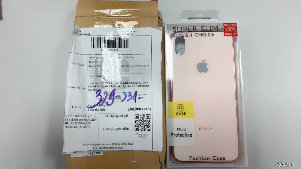 Ốp lưng Iphone Xs Mã Hồng Gold mới 100%. - 1