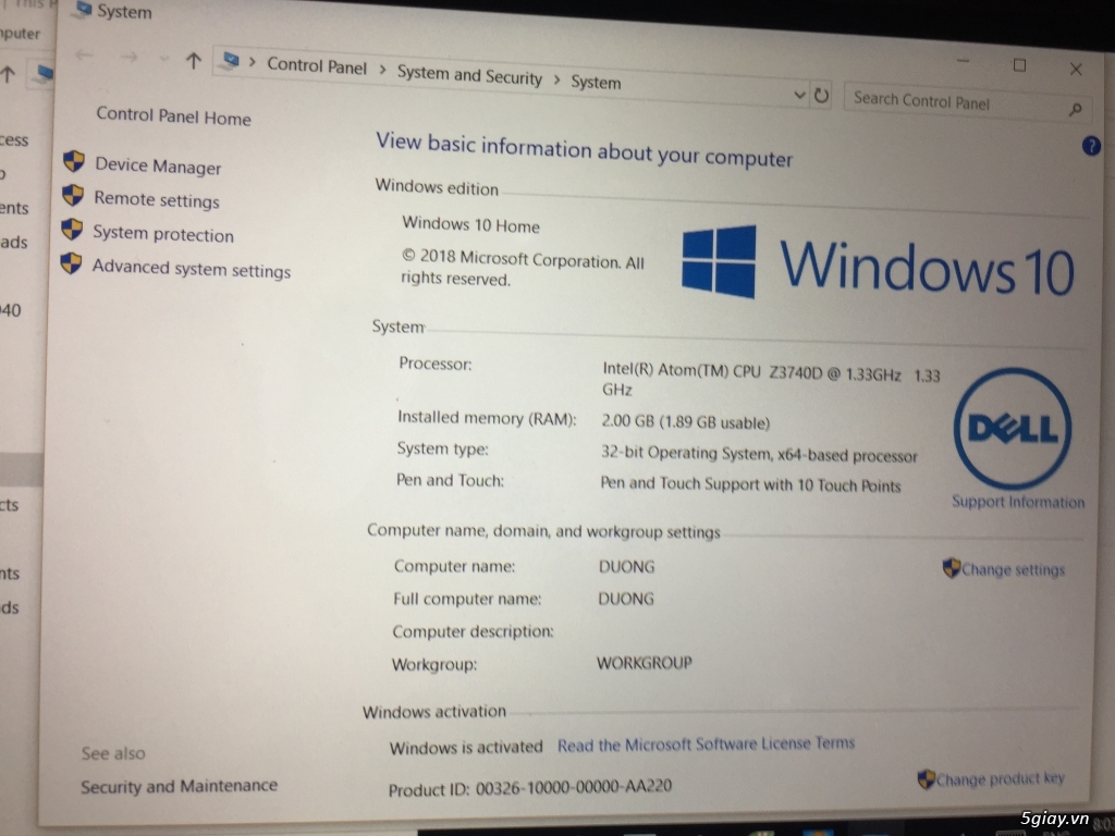 Máy tính bảng dell venue 8pro - 2