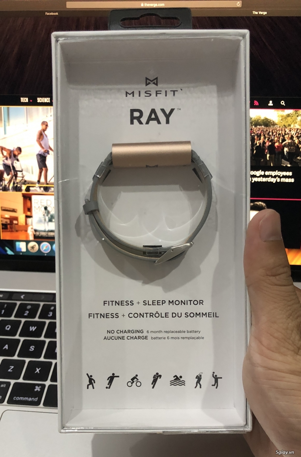 Bán misfit ray, dây da, vàng hồng