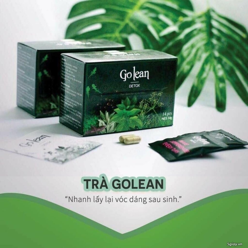 Trà Thảo Mộc Giảm Cân Golean Detox, Kem Tan Mỡ Go Slim Collagen | 5Giay