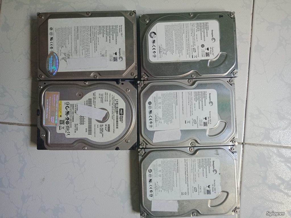 Thanh lý 5 hdd giá rẻ