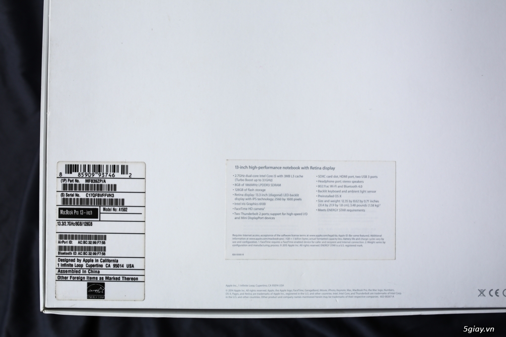 Macbook Pro Retina 13inch Early 2015-Full box-like new 99%-21tr - 4