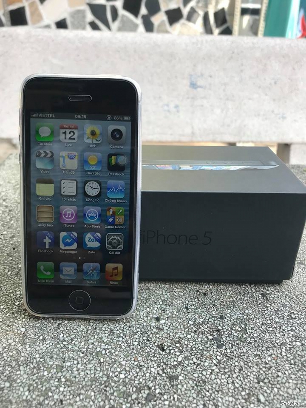 iphone 5 ios 6 quoc te mau den fullbox zin all 97% - 4