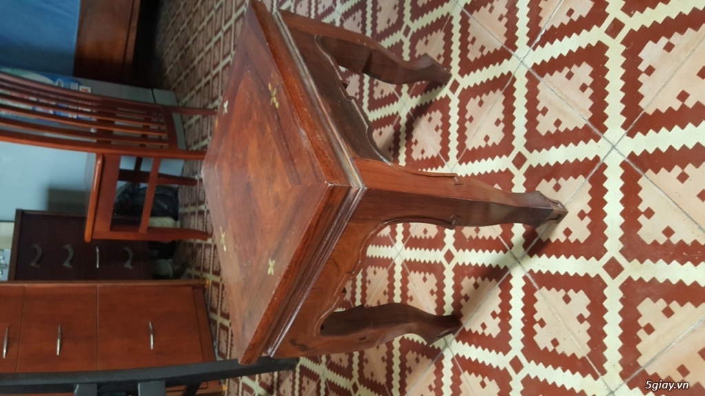 Bán bộ salon làm bằng gỗ cẩm lai (Việt) & gỗ Nu tay chữ thọ 7 món - 3