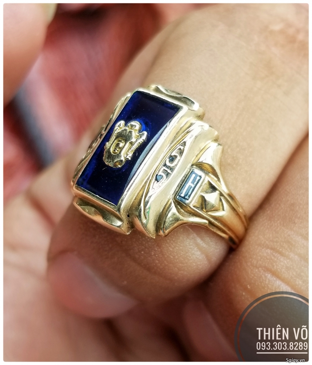 Nhẫn mỹ vàng 10k năm 1955 cho nam tay nhỏ cực đẹp - 1