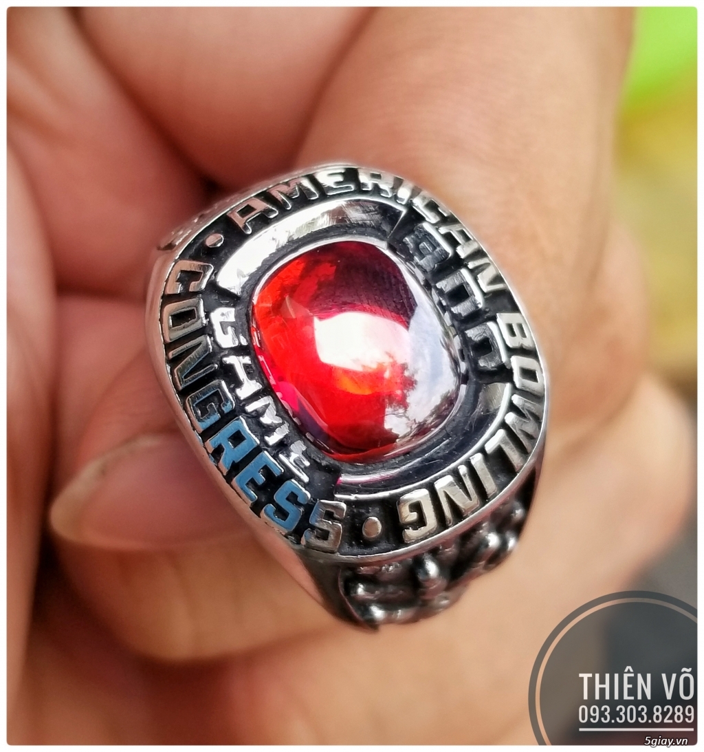 Hợp kim cúp môn bóng rổ 17/12/2001 Hột đá đỏ họa tiết cực đẹp - 3