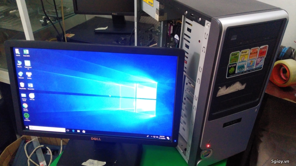 th ly bô máy asus g31/cpu 7500/ram 2 4g man hinh dell wide 19 mói ken
