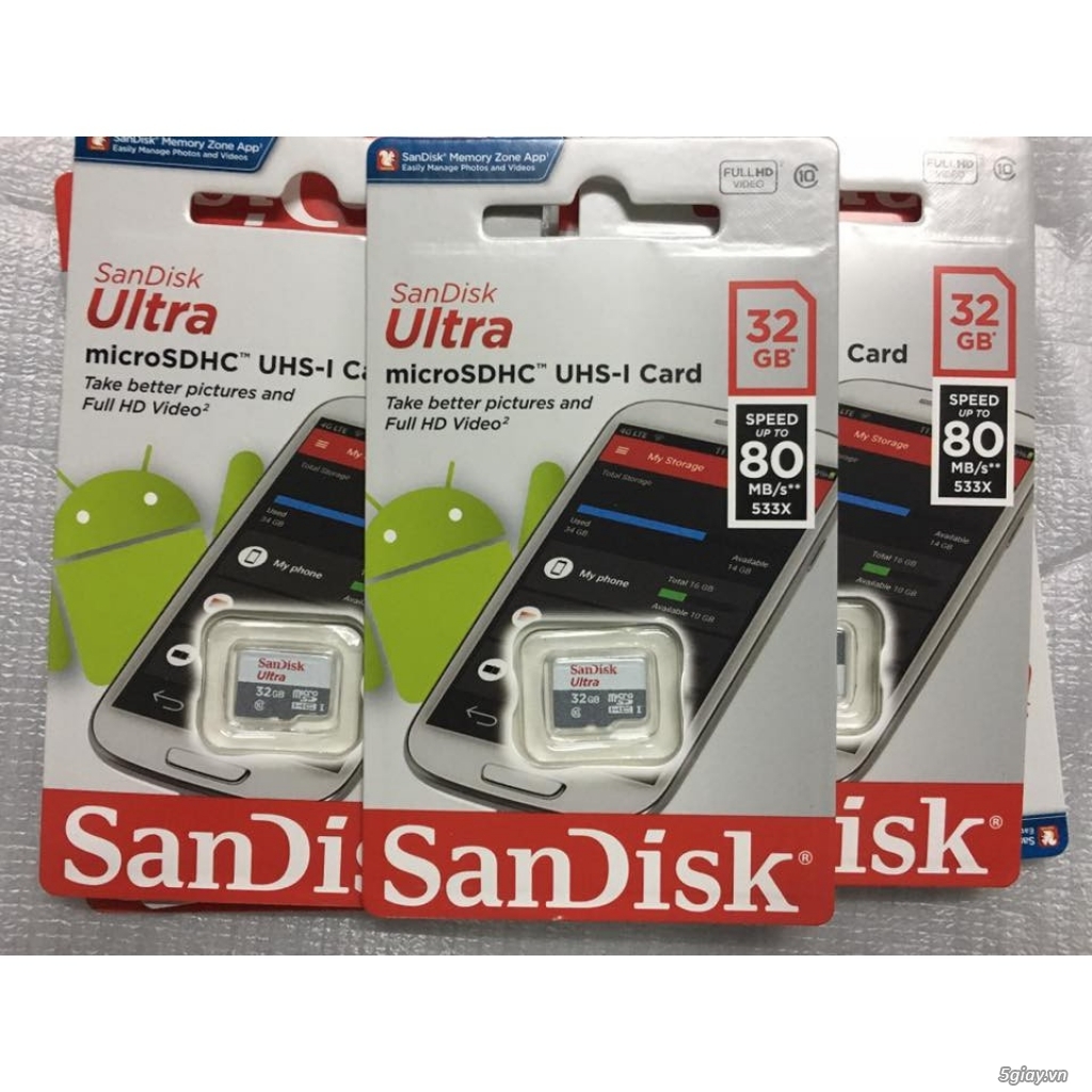 Xả thẻ Sandisk 32gb -80MB chính hãng giá 10x - 5