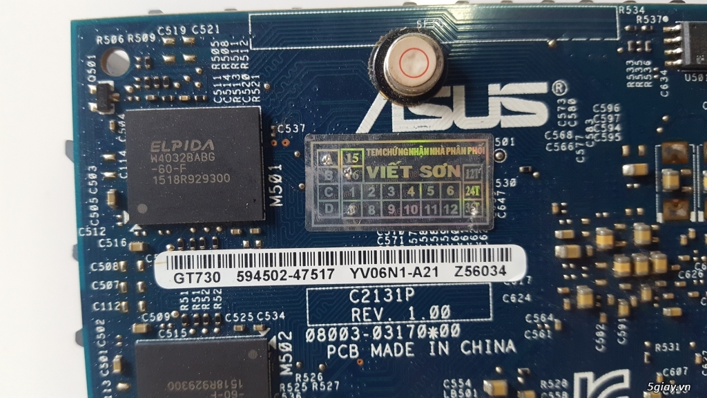 BÁN GẤP VGA 730 DDR5 64BIT CÒN BH 6/2019 GIÁ 350K SL 20 LH: 0901644108 - 2