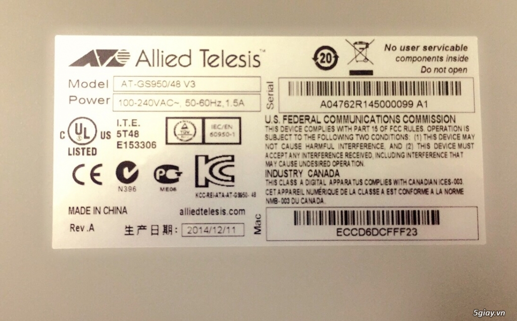 Cần bán: Thiết Bị Mạng Switch Allied Telesis AT-GS950/48-50 (FullBox) - 4