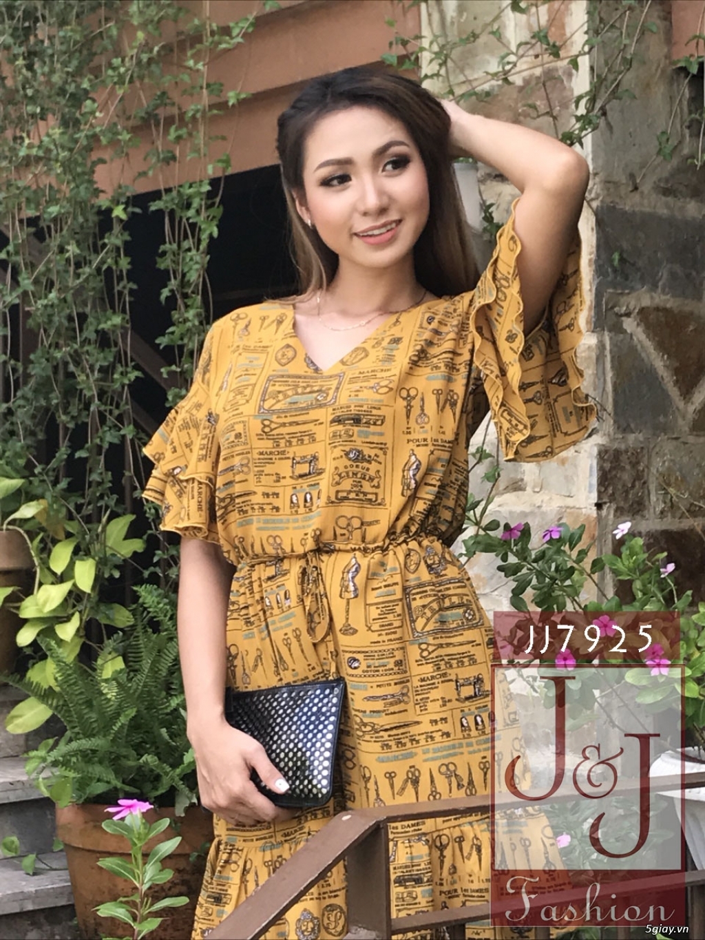 ĐẦM XOÈ TAY LOE XINH XẮN - JJ7925 - 3