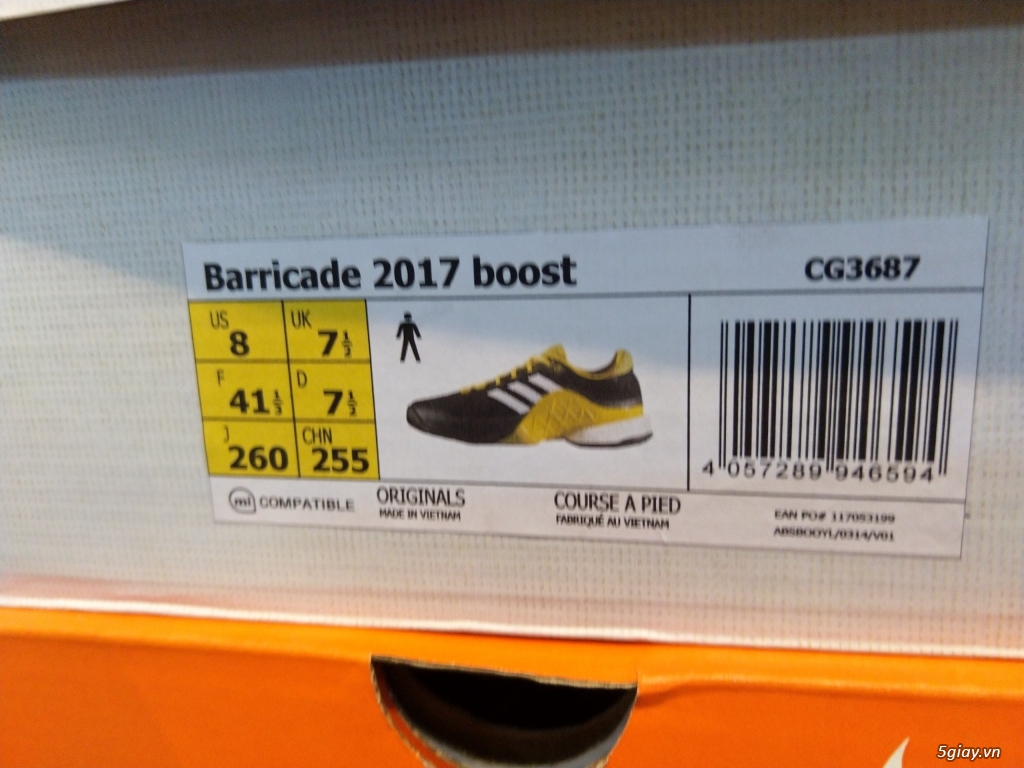 Cần bán Giày Adidas Baricade (Tennis) mới 100% hàng full tem box - 4