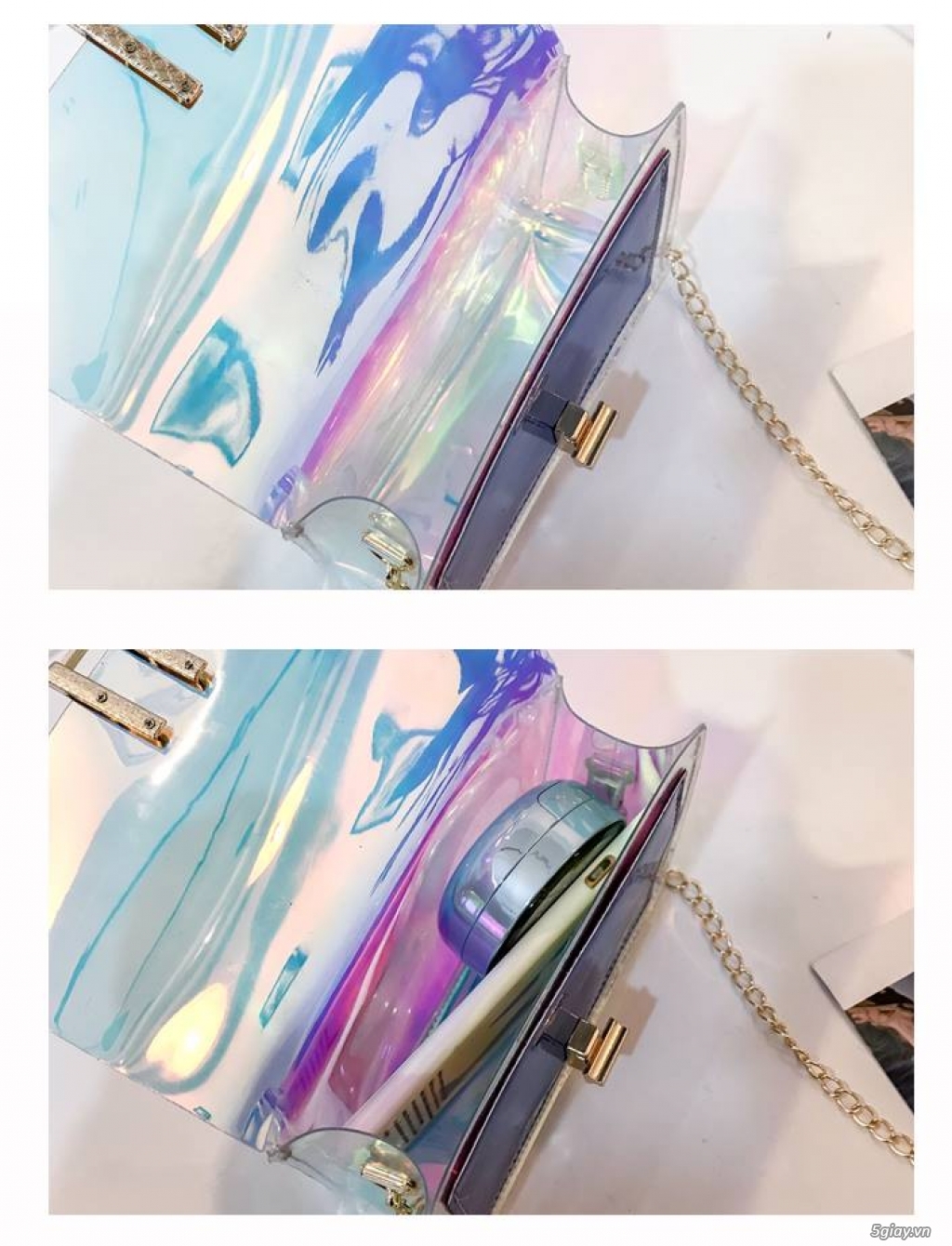 Túi trong suốt Quảng Châu cực cá tính|túi xách giá rẻ|túi xách nữ - 6