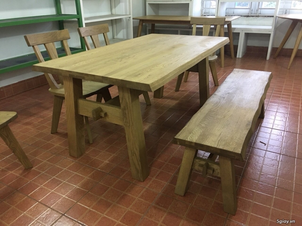 Bộ bàn ăn gỗ sồi